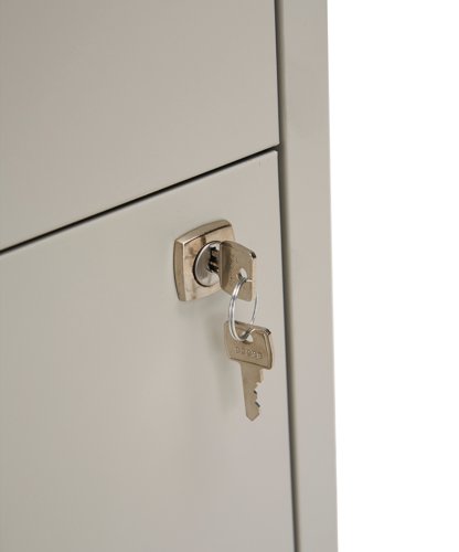 Bisley 2 Drawer Home Filing Cabinet A4 413x400x672mm Goose Grey PFA2-87