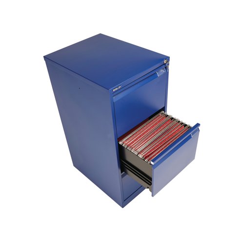 Bisley 3 Drawers Filing Cabinet Lockable 470x622x1016mm Blue BS3E/BLUE Filing Cabinets BY90704