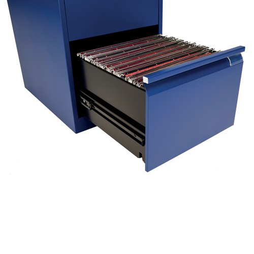 Bisley 4 Drawer Filing Cabinet Lockable 470x622x1321mm Blue BS4E/BLUE Bisley