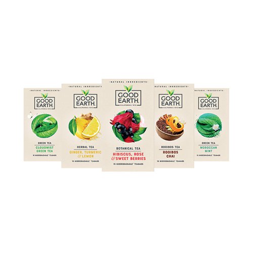 Good Earth Variety Pack Tea Bags x5 (Pack of 75) A08132