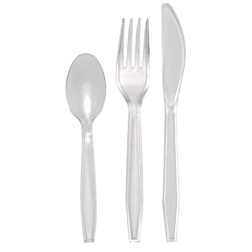 Plastic Cutlery 150 Piece Set Clear E02553