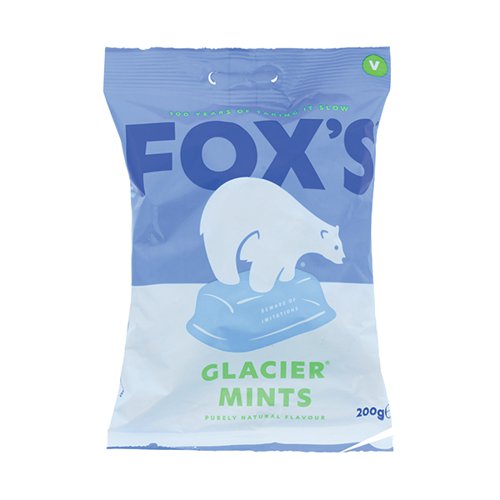 Foxs Glacier Mints Sharing Bag 200g (No artifical colours or flavours) (Pack of 12) 0401004
