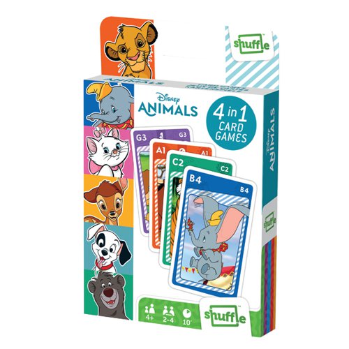 Shuffle Disney Animals 4-in-1 Card Game (Pack of 12) 108549998