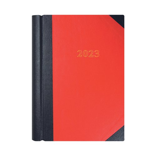 Collins A4 Desk Diary 2 Pages Per Day Black/Red 2023 42