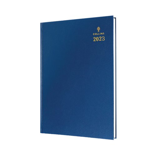 2021 Calendar Year Diary Collins Desk A4 Day to Page-Blue 