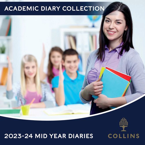 Collins Academic Diary Day Per Page A4 Black 2023-2024 44M-99.24 CD44MBK23 Buy online at Office 5Star or contact us Tel 01594 810081 for assistance