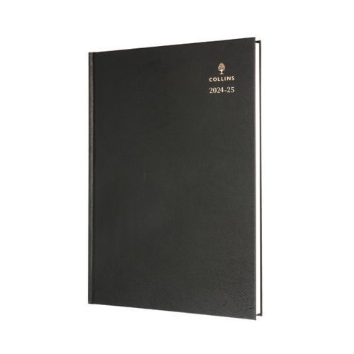 Collins Academic Diary Day Per Page A4 Black 24-25 44MBLK24