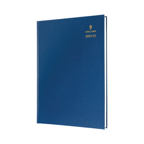 Collins Academic Diary Day Per Page A4 Blue 2022-2023 44MBLU