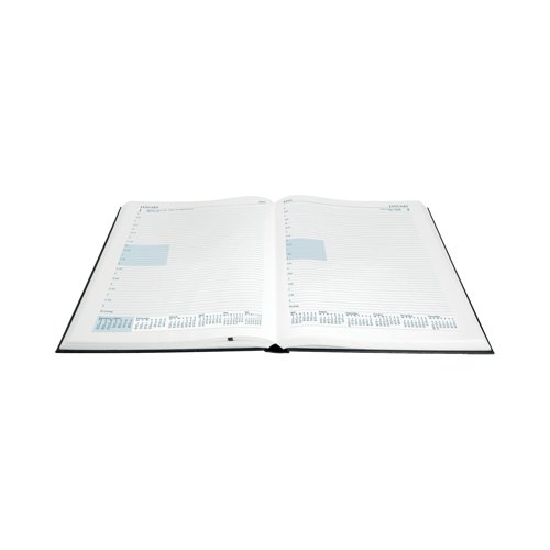 CD44MBU23 | Ideal for any student, academic or education professional, this 12 month mid-year academic diary runs from July 2023 to July 2024 and features one day per page, with half hourly appointments from 8am to 6pm for planning classes and study time. The diary is bound in durable blue leathergrain and features a ribbon marker to help you find the correct date. Also included are timetables, current and forward year planners, and academic and travel schedules; everything that you might need to organise your time.