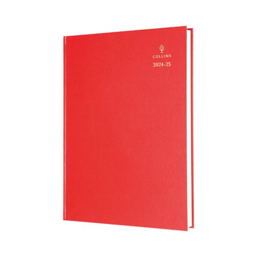 Collins Academic Diary Day Per Page A4 Red 24-25 44MRED24 CD44MR24