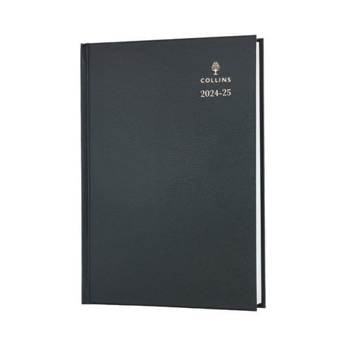 Collins Academic Diary Day Per Page A5 Black 24-25 52MBLK24 - CD52MBK24