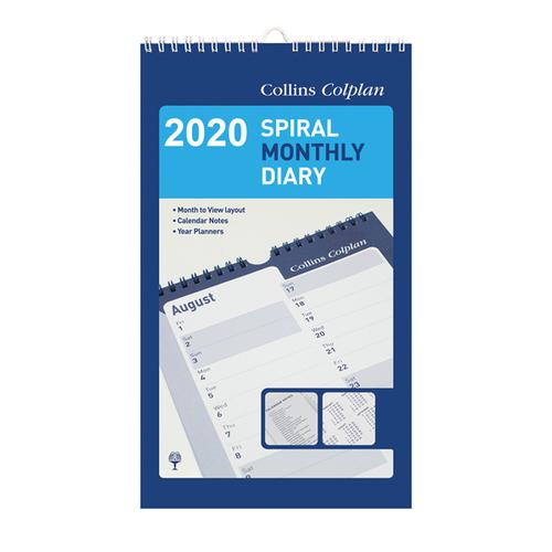 Collins Monthly Spiral Diary 2020 64