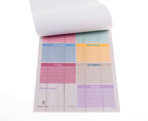 CD77182 Collins Brighton Weekly Planner Desk Pad 60 Pages A4 DPWA4-01