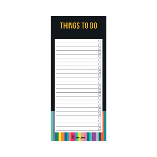 Collins Edge Rainbow To Do Pad Magnetic Slim 100 Sheets ED1STD.99