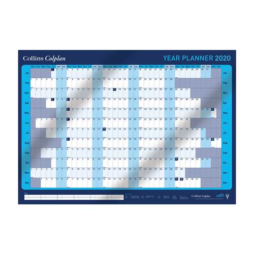 Collins 594 x 840mm 12 Month 2020 Year Planner (Wipe clean surface) CWC9