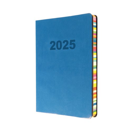 Collins Edge Rainbow A5 Diary Week to View 2025 Blue ED153.U57-25