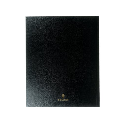 This professional Collins Quarto Business Diary is bound in luxury black leather with gold page edging. The week to view layout features hourly appointments from 8am to 8pm, with a separate section for evenings. The diary also includes current and forward year planners, as well as a web directory, staff holiday planner, city centre maps, London underground map and much more in the extensive business section.