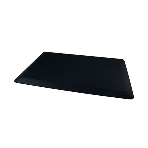 Contour Anti Fatigue Floor Mat 60x40cm Curl Proof Black CE01467