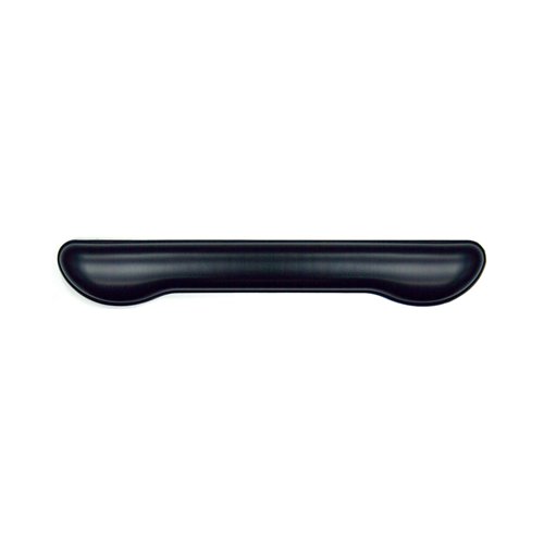 CE77699 | With a soft, skin-like surface covering a cushioning gel, this Contour Ergonomics keyboard wrist rest is ideal for providing enhanced comfort while working at your desk. Stain and water resistant, the wrist rest is easy to clean and also features an anti-slip rubber backing. This pack contains 1 black keyboard wrist rest.