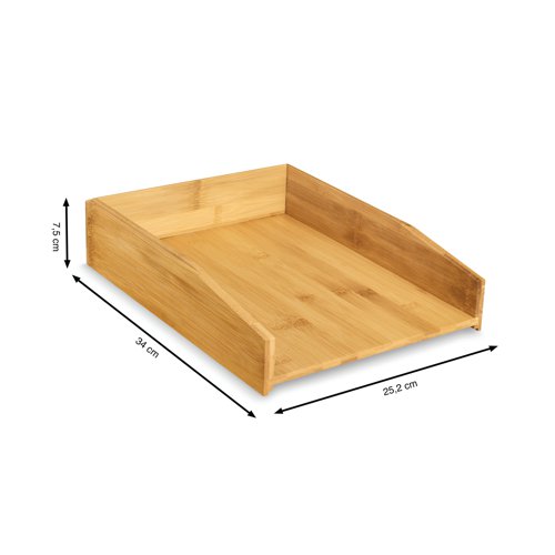CEP00729 CEP Silva Bamboo Letter Tray Woodgrain (Pack of 2) 2240010301