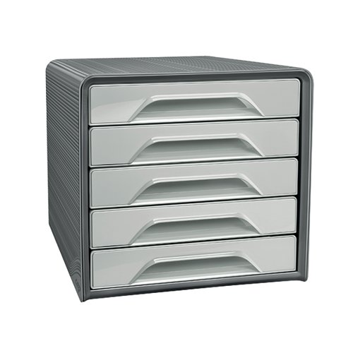Smoove by CEP Recycled 5 Drawer Desktop Module Grey 1071116361