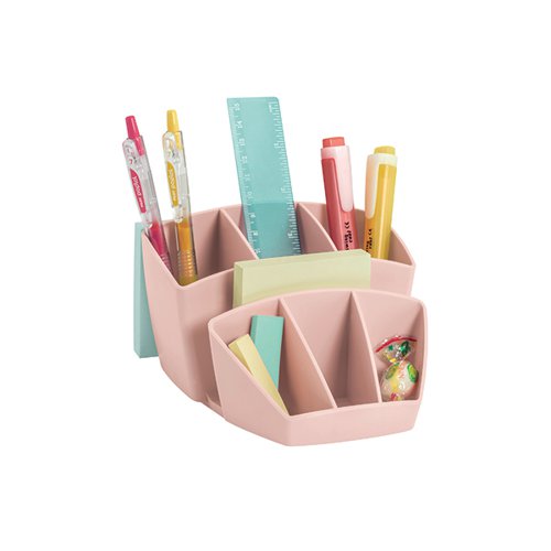 CEP Mineral Desk Tidy with 8 Sections Pink 105802681