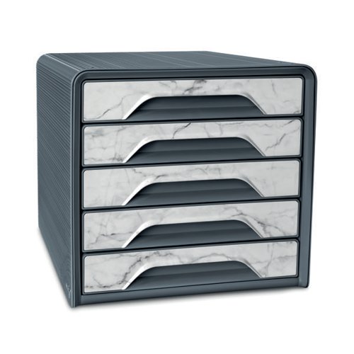 CEP01875 CEP Mineral Marble Smooth 5 Drawer Module Grey 1071111611