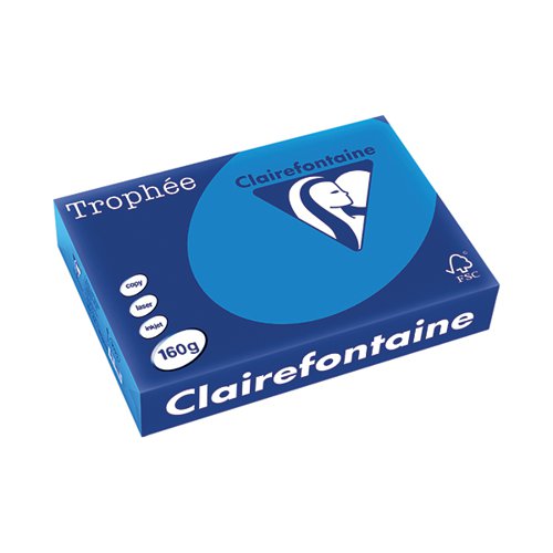 Trophee Card A4 160gm Intensive Blue Pack 250 1022C