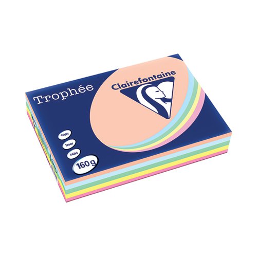 Trophee Card A4 160gm Pastel Assorted Pack 250 1712C