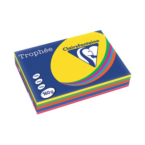 Trophee Card A4 160gm Intensive Assorted Pack 250 1713C