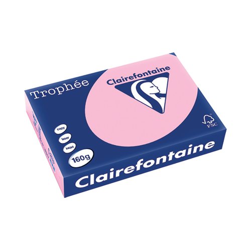 Trophee Card A4 160gm Pink Pack 250 2634C