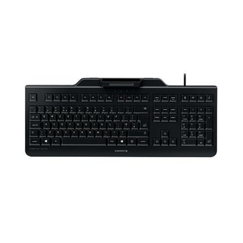 Cherry KC 1000 SC Corded Security Keyboard with Integrated Smartcard Terminal Black JKA0100GB2