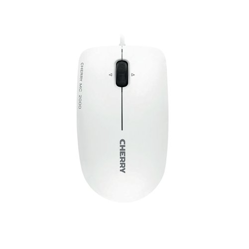 CH08618 | The Cherry MC 2000 USB Wired Infra-red Mouse with tilt-wheel offers top quality processing, precision and reliability. Unique in its class. Featuring 3 buttons, tilt-wheel for horizontal/vertical scrolling, GS certification, 1600 dpi resolution and infra-red sensor. The mouse with a symmetrical design is suitable for left and right-handed users. With single-handed control and efficient navigation.