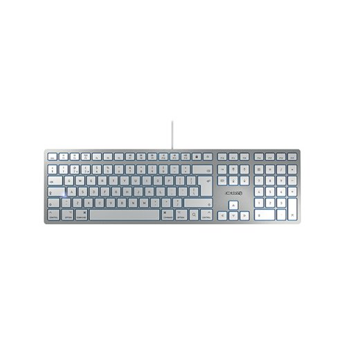 CHERRY KC 6000 Slim Ultra Flat Wired Mac Keyboard Silver JK-1610GB-1
