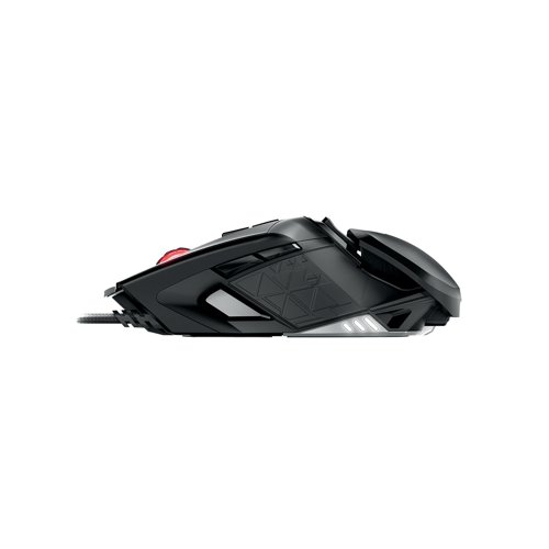CH08983 | The Cherry MC 9620 FPS Wired Gaming Mouse is a customisable high-end mouse with innovative extras and a progressive design. It adapts to your precision, speed and ergonomic requirements. You can set the resolution up to 12,000 dpi, regulate your speed or assign mouse functions and illuminate it according to your wishes in the software. Weights can be inserted, the palm rest can be extended and the extra-large gliding surfaces and high-quality hand surfaces all mean that it fits perfectly in your hand.