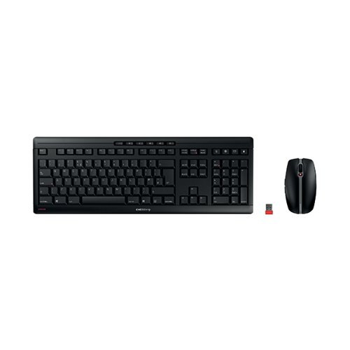 Cherry Stream Desktop Recharge USB Wireless Keyboard and Mouse Set UK Black JD-8560GB-2