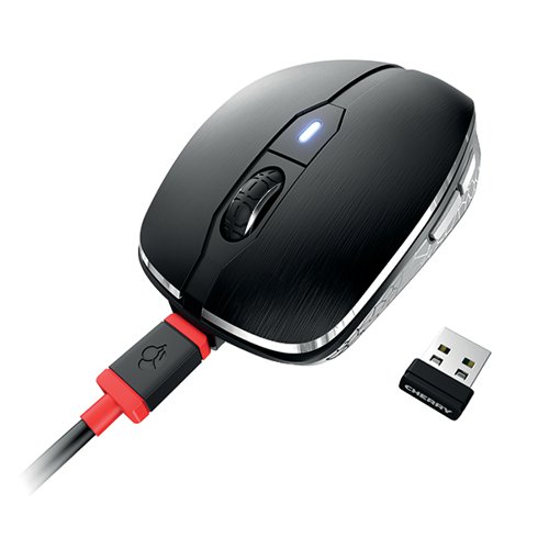 Cherry MW 8C Advanced USB Wireless Mouse 6 Buttons Scroll Wheel Black JW-8100