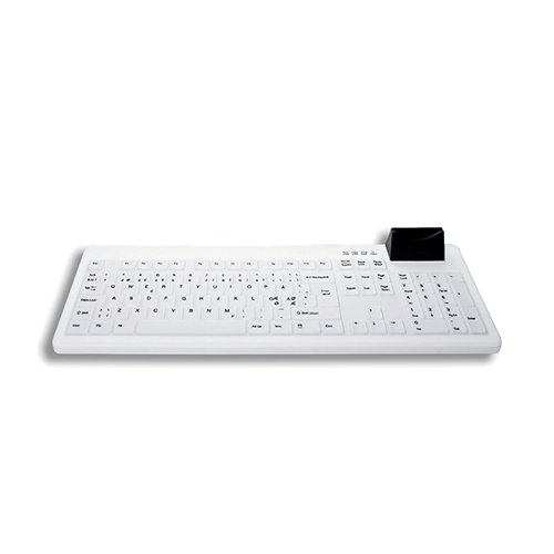 Cherry AKC8200 Hygiene Keyboard with Integrated Smartcard Reader White AKC8200FUVBW/UK