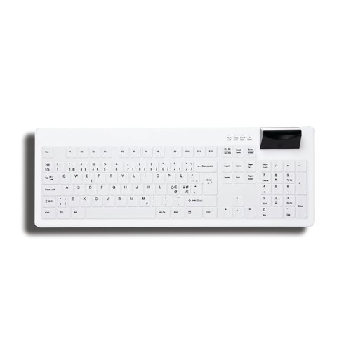 CH12194 Cherry AKC8200 Hygiene Keyboard with Integrated Smartcard Reader White AKC8200FUVBW/UK