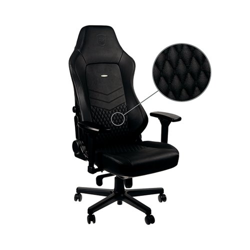 noblechairs HERO Gaming Chair Real Leather Black GC-00U-NC