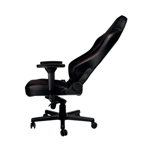 The noblechairs HERO is an ergonomic and feature-rich gaming chair that offers consistent comfort, even after prolonged hours of working or gaming at your desk. Stepless lumbar support has been integrated into the backrest that helps to provide superb ergonomic customisation. Featuring larger surface area for the seat and backrest, enlarged 4D armrests with padding, memory foam embedded into the headrest for improved comfort and comfortable and breathable padding. Coated in a 1.7mm thick real leather covering, something that also contributes to the chair's outstanding durability. The chair supports weights up to 150kg.