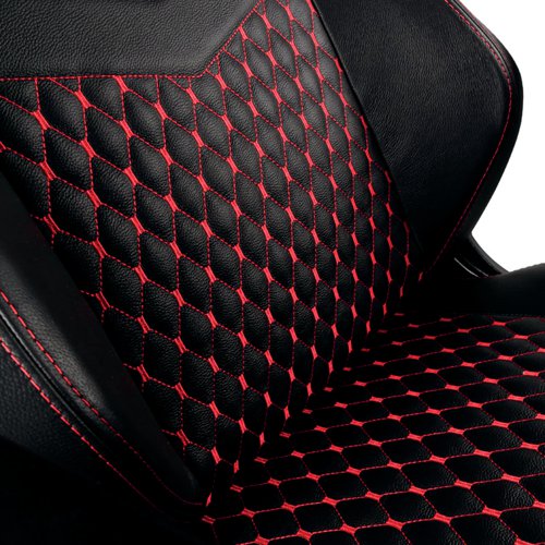 The noblechairs HERO is an ergonomic and feature-rich gaming chair that offers consistent comfort, even after prolonged hours of working or gaming at your desk. Stepless lumbar support has been integrated into the backrest that helps to provide superb ergonomic customisation. Featuring larger surface area for the seat and backrest, enlarged 4D armrests with padding, memory foam embedded into the headrest for improved comfort and comfortable and breathable padding. Coated in a 1.7mm thick real leather covering, something that also contributes to the chair's outstanding durability. The chair supports weights up to 150kg.