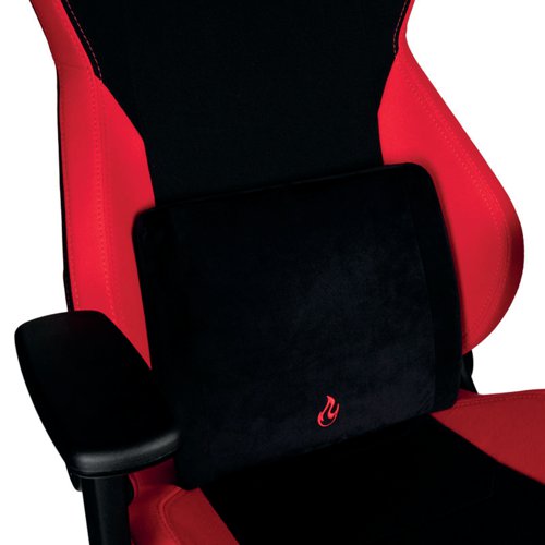CK50228 | The Nitro Concepts Memory Foam Pillow Set is the ideal upgrade for your gaming chair. It makes extended gaming sessions comfortable thanks to the two included cushions, one to support your neck and the other to support your lower back. The pillows are made from a high quality memory foam and are easily attached to any gaming chair via the elasticated fabric bands and quick-release fasteners. The cushions both feature the curved Nitro Concepts flame embroidered on their surface in a subtle red.