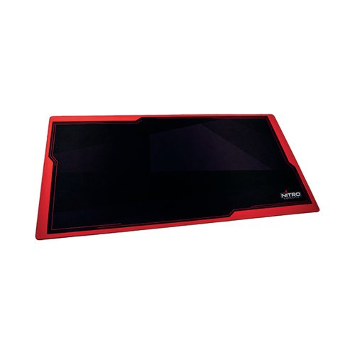 Nitro Concepts Desk Mat 1600x800x3mm Anti-slip Rubber Backing Black/Inferno Red GC-043-NR