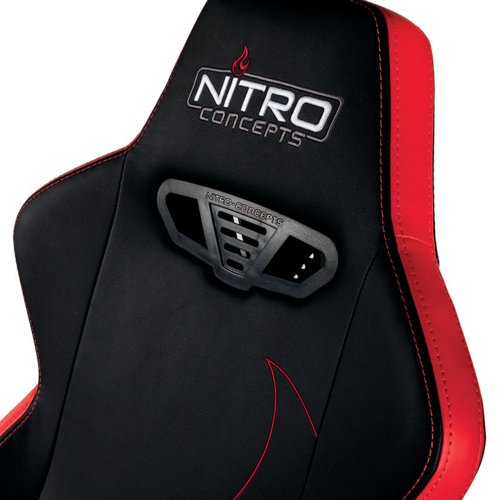 The Nitro Concepts S300EX combining optimum ergonomics with extravagant racing looks in bright colours. The chair is coated in a premium PU leather covering in an attractive tone with improved durability thanks to stronger materials. Featuring a 3D armrests, adjustable rocking mechanism and backrest, comfortable and breathable cold foam upholstery, and two comfortable pillows. With such an extensive range of ergonomic options you are guaranteed to enjoy the perfect posture. Qualifies as an office chair under DIN EN 1335. The chair supports weights up to 135kg.