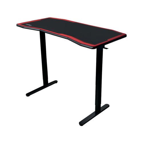 Nitro Concepts D16M Gaming Desk Height Adjustable 1600x800x725-825mm Carbon Red GC-053-NR Office Desks CK50296