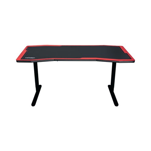 The Nitro Concepts D16M Height Adjustable Gaming Desk is a combination of robust materials and smart features, a durable and easy-care desktop with plenty of space for gaming hardware and peripherals. The outer edge of the table top is slightly turned inwards, this provides the optimal angle for viewing monitors. A total of three rounded inlets allow cables to be routed from the top down to the computer. A headset holder can be attached to the side, this is included in the package. The ideal companion for your gaming setup.