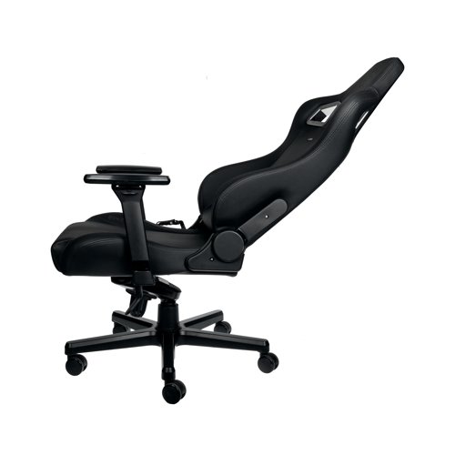 The noblechairs EPIC is a one of a kind luxury gaming chair. The EPIC Black Edition represents a visual and material upgrade to the well established EPIC line. It combines the comfort of real leather with the durability of PU leather, new stainless steel grips, a more visually impressive wheelbase, and improved armrests with metallic belt pass-throughs. There are also two comfortable cushions included. The noblechairs 4D armrests offer maximum adjustability across four directions along with an adjustable lumbar support and a first class rocking mechanism. The five-point base is made of a powder-coated aluminium and has special casters and supports a weight of up to 120kg.