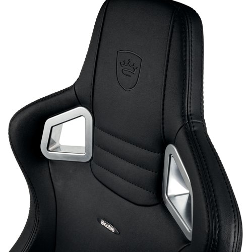 The noblechairs EPIC is a one of a kind luxury gaming chair. The EPIC Black Edition represents a visual and material upgrade to the well established EPIC line. It combines the comfort of real leather with the durability of PU leather, new stainless steel grips, a more visually impressive wheelbase, and improved armrests with metallic belt pass-throughs. There are also two comfortable cushions included. The noblechairs 4D armrests offer maximum adjustability across four directions along with an adjustable lumbar support and a first class rocking mechanism. The five-point base is made of a powder-coated aluminium and has special casters and supports a weight of up to 120kg.