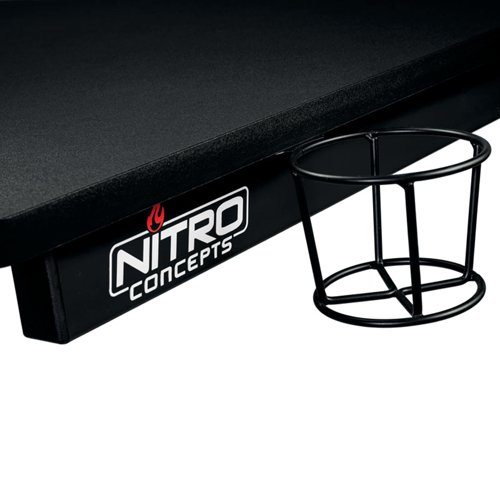The Nitro Concepts D12 Gaming Desk is both robust and ergonomic with a spacious layout to ensure the ideal gaming experience. The desktop can easily support two monitors and any additional accessories needed. The D12 has additional features such as a convenient headset holder, drinks holder and is also optimised for cable management. All in all then the Nitro Concepts gaming desk will be the centrepiece of your gaming setup.